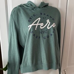 Aeropostale Aero NYC East Coast Pullover Hoodie green L